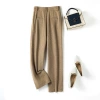 Grey wool wide-leg pants for women's autumn and winter style, high-waisted straight-leg casual pants, loose and high-end long dress pants Application Scenario